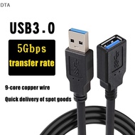 DTA 100cm/150cm/200cm USB Extension Cable USB 3.0 Male To Female Extension Cable Charging And Data S
