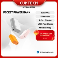 【ccc certified option 】CUKTECH Mini Power Bank 10000mAh 30W Max Fastcharging  Portable  PD3.0 Powerb