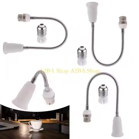A2BA B22 to E27 Light Socket Light Bulb Extension E27 Socket Extender Adapter