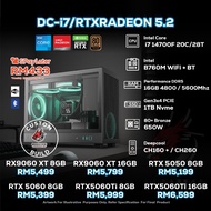 DOTATECH DC-i7/RTXRADEON 5.2 - CUSTOM PC GAMING PACKAGE - i7-14700F + GPU Option(s)