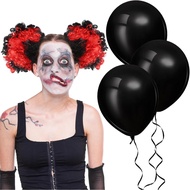 Jutom 5 Keping Aksesori Kostum Badut Wanita Halloween Termasuk Klip Rambut Merah Hitam Badut pada Sa