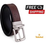 Timberland Men's Classic Leather Belt Reversible From Brown To Black Free Delivery