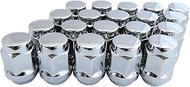 TIPTOP N-13-20 Wheel Lug Nuts, Pack of 20, Bag Plating (with Brim), 19HEX M12 x P1.5, Height 1.2 inc