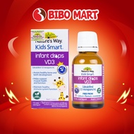 [MALL] Vitamin D3 Drops Nature's Way Kids Smart D3 Organic Vitamin D Supplement for Children 13ml - 