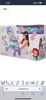 迪士尼美人魚公主吹泡泡BB車（不包公仔）