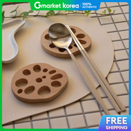 Wooden Coaster Lotus Design Cutlery Coaster Set Household Kitchen Accessory Cup Coaster