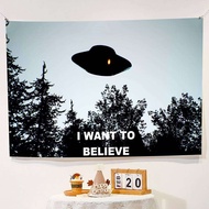 I Want To Believe UFO X Files TV Series background bannera very beautiful and unique background fabr