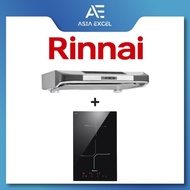 RINNAI RH-90ER 90CM SLIMLINE HOOD + RINNAI RB-3012H-CB 2 ZONE INDUCTION HOB