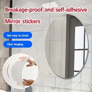 DIY Wall Mirror Stickers Reflective Surface Oval Square Acrylic Sticker Home Bathroom Living Room Decoration Wall Art Decals