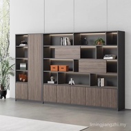 【FYS】Office Wooden File Cabinet Bookcase Background Cabinet Manager Room Back Wall Storage Data Lock