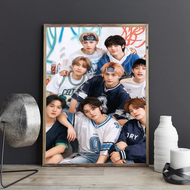 Poster Kpop Stray Kids Cổ Điển Vintage Trang Trí Tường Giấy Kraft Phong Cách Kawaii Trang Trí Phòng