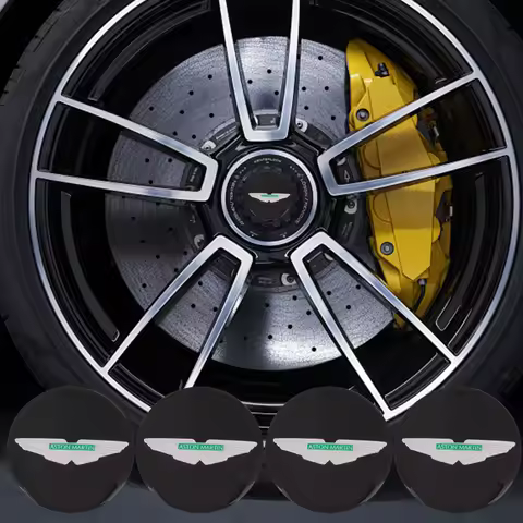 Pillow 4pcs 56mm Car LOGOWheel Hub Center Rim Cap Logo Stickers For Aston Martin DB12 Coupe DB12 Vol