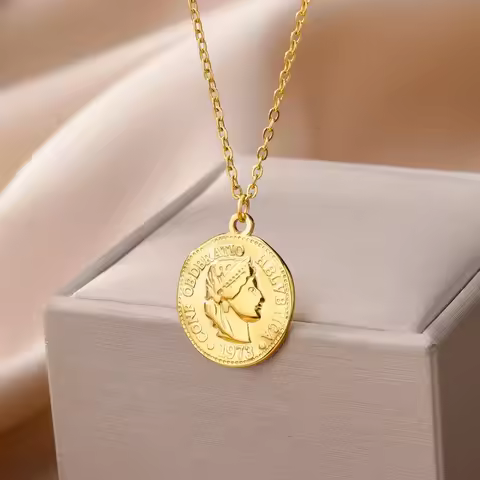 Gold Color Goddess Aphrodite Artemis Hecate Necklace for Women Stainless Steel Greek Mythology Godde