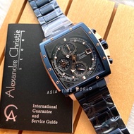 *Ready Stock*ORIGINAL Alexandre Christie 6376MCBURBU Quartz Analog Blue Stainless Steel Chronograph Men’s Watch