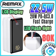 Original Remax Powerbank LED Flashlight 5A Fast Charge Power Bank 22.5W Super Fast Charging Powerban