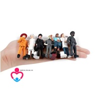 Model teaching children career guidance with 7 characters of businessmen, engineers, doctors, worker