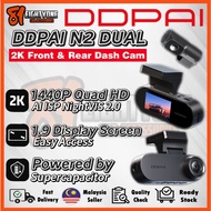 DDPAI N2 Dual 2K Dashcam Kereta | Front & Rear Camera | Night Vision | Parking Monitor | WiFi APP