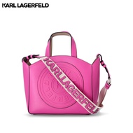 KARL LAGERFELD - K/CIRCLE EMBOSSED LOGO SMALL TOTE BAG 236W3094 กระเป๋าถือ