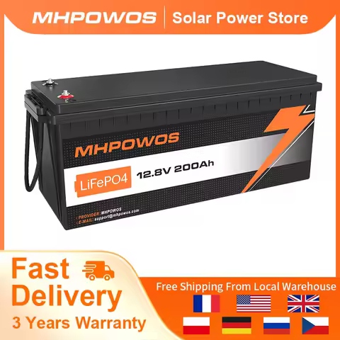 MHPOWOS 12V 200Ah Lifepo4 Battery Rechargeable Lithium Ion Battery DIY 12V Solar Cell Suitable For E