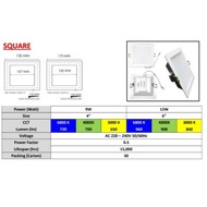 MIIKARZ LED SQUARE PANEL LIGHT (6 INCH)- 6 UNITS