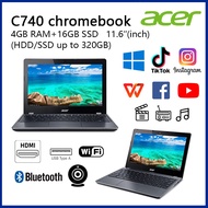 Acer laptop C740 Chromebook/4GB RAM+16GB SSD/antibacterial keyboard/web browsing document processing