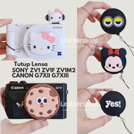 SONY Canon G7XII G7XIII Cartoon Lens Cap ZV1 ZV1F ZV1M2 Accessories