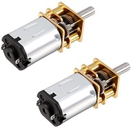Eilumduo 2Pcs DC 3V 60RPM Micro Speed Reduction Motor Mini Gear Box N20 Motor with 2 Terminals for R