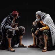 16cm Anime One Piece Figure GK Chronicle Master Stars Plece BT The GK Sitting Shanks Silvers Rayleigh PVC Action Figure Toys