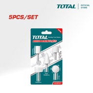 TOTAL Tools 5 Pcs Die Grinder Bit Set (Cylindrical / Cone / Round / Bullet / T-Type / Suitable for D