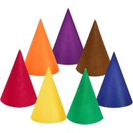7 Pcs Felt Gnome Hats Crayon Dwarf Cone Elf Hats for Unisex Adults Teens Halloween Christmas Carniva