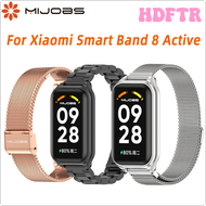 HDFTR Mi Band 8 Active Strap Bracelet for Xiaomi Smart Band 8 Active Stainless Steel Metal Watchband