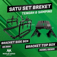 Paket Hemat Bracket Top Box Geser dan Breket box Samping SB 2000 Fullset Fitting Stabilizer Box GIVI SHAD KAPPA PANNIER dll CB150R StreetFire New Old Vixion New NVA NVL Vixion Old Vixion R 155 VVA Megapro New Fi/Karbu ADV 150 Vario 125 LED/150 LED VERZA