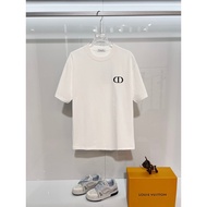 T-shirt Dior/T-shirt Christian Dior bercorak lengan pendek uniseks T-shirt perniagaan T-shirt leher 