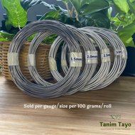 TanimTayo.PH Bonsai Wire Aluminum Roll | HIGH QUALITY for BONSAI, AIR PLANTS, GARDEN USE 100 Grams | Bonsai Wires