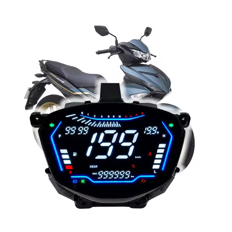 New LED Screen Display Motorcycle Accessories Speedometer Moto Digital Tachometer Dashboard for Yama
