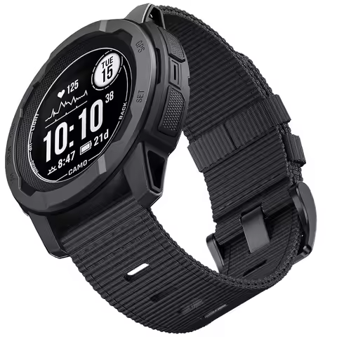 Rugged Nylon for Garmin Instinct 2/2X/3 Watch Band 45/50mm Durable Breathable Wristband for Instinct