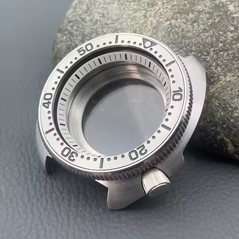 6105 6309 Turtle Abalone Diving Men's Watch Case Resistance Transparent Case Back Fits NH34 NH35 Mov