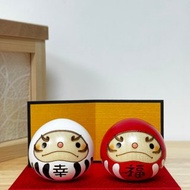 卯三郎之孫 | 幸福木達磨套裝 (白紅套裝)