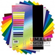 UNI FLINT PAPER (ASST COL) A4-10'S S-11