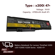 Lenovo Battery แบตเตอรี่ โน๊ตบุค Battery Notebook Lenovo ThinkPad X200 x201 X200S X201i X220I 47+ 6c
