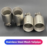 Matte exhaust pipe nozzle stainless steel tailpipe car exhaust muffler Golf GTI decorative exhaust 1