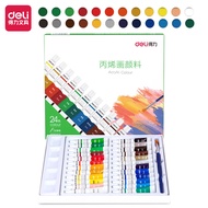 Deli Acrylic Paint 24 colors 5ml each Artist Acrylic Colour for Canvas Painting 73915