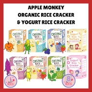 Apple Monkey Organic Rice Cracker /Yogurt Rice Cracker /Multi Puff /Organic Rice Puff / Biscoito