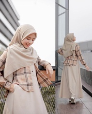 wendy dress jilbrave gamis remaja terbaru model kekinian motif kotak