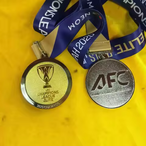 2025 AFC Champions League Elite Champions Medal Frame(Medal Included) Al-Ahli Saudi Football Club