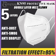 AUBERGE KN95 50pcs Protective Mask White Mask Face 5Ply White Reusable N95 K94 Mask Uniex