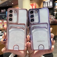 XICCI For Samsung A06 4G/A16 4G/A16 5G/A26 5G/A36 5G/A56 5G Electroplating Card Bag Transparent TPU 