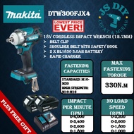 MAKITA DTW300FJX4 18V BRUSHLESS CORDLESS IMPACT WRENCH 12.7MM (1/2")『READY STOCK』『1 Year Warranty』『1