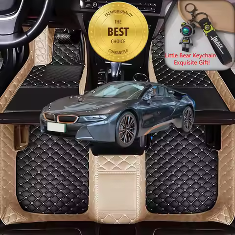 Customized Fit for BMW i8 Coupe 2014-2020 Car Floor Mats All-Weather Car Accessories Auto Carpet Mat