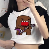 Domo Ladies Gothic Grunge Cutecore Crop Top T-Shirt